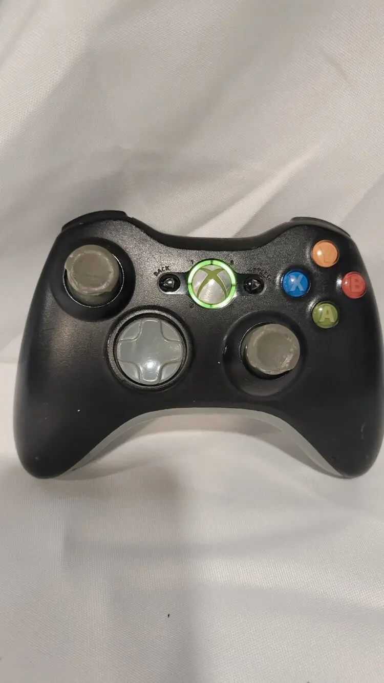 OEM Microsoft Xbox 360 Wireless Controller Black Genuine Tested w/ Battery Pack